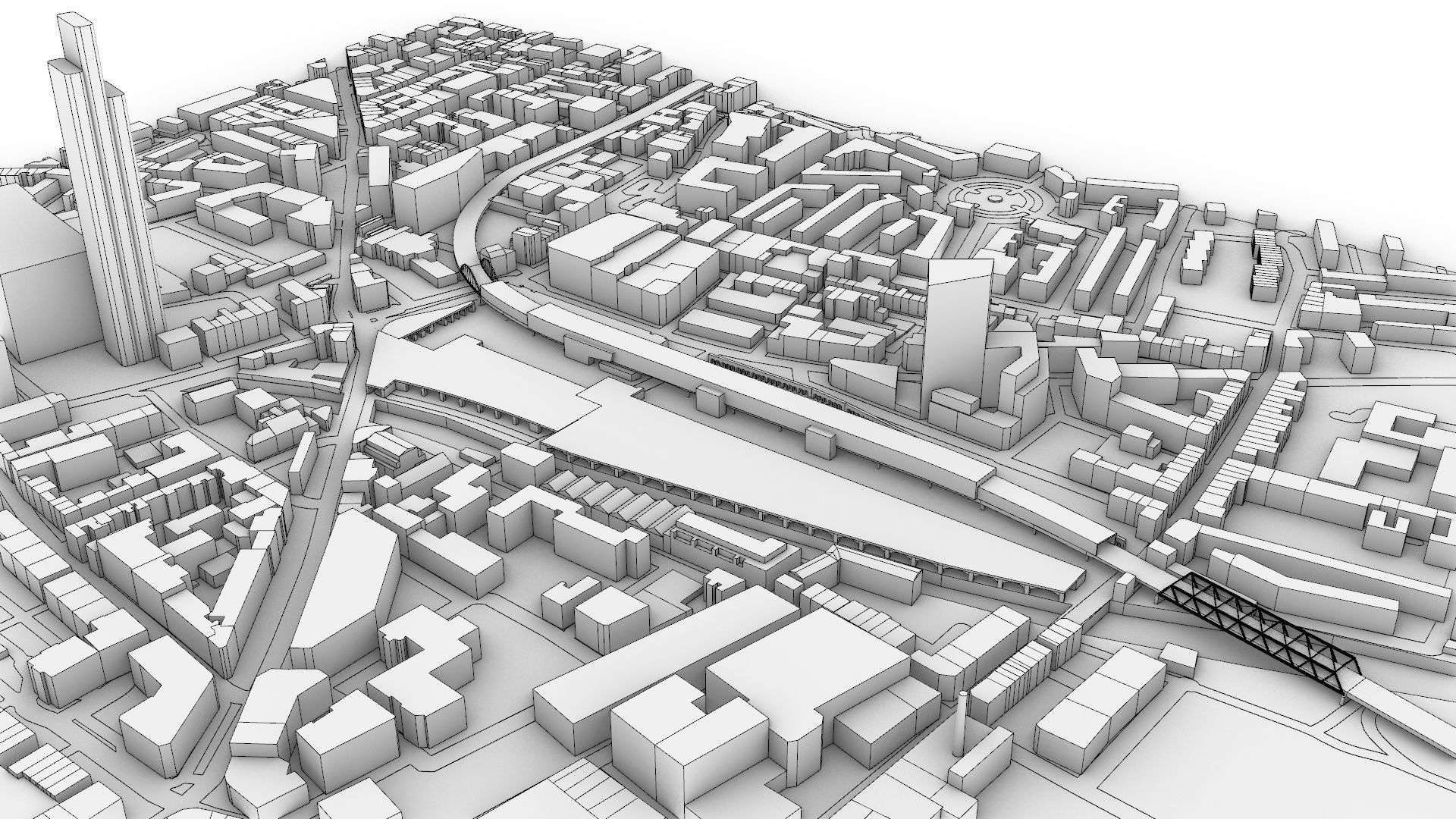 London - Shoreditch - Bishopsgate Goods Yard architecture model 3D model_4