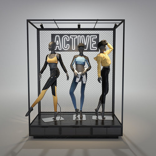 Sportswear female mannequin 3D model