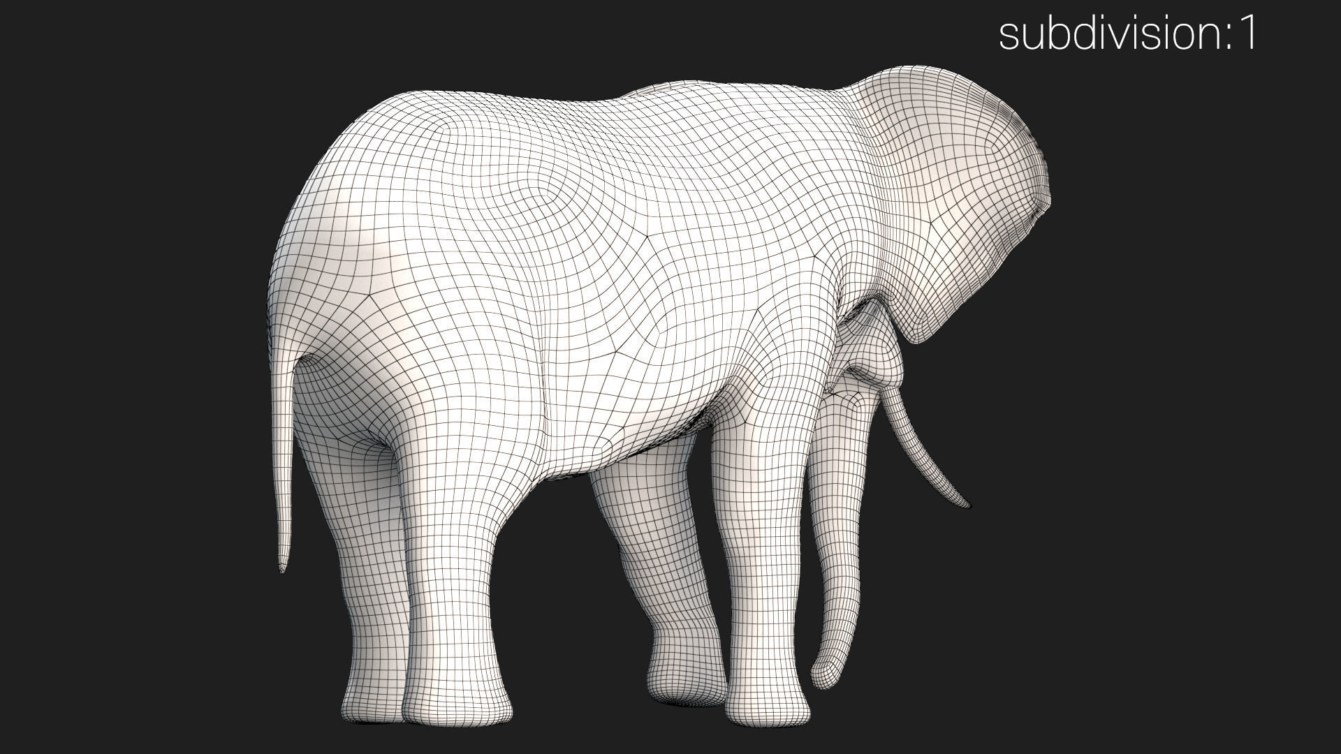 African Elephant Rigged model Low-poly 3D model_16