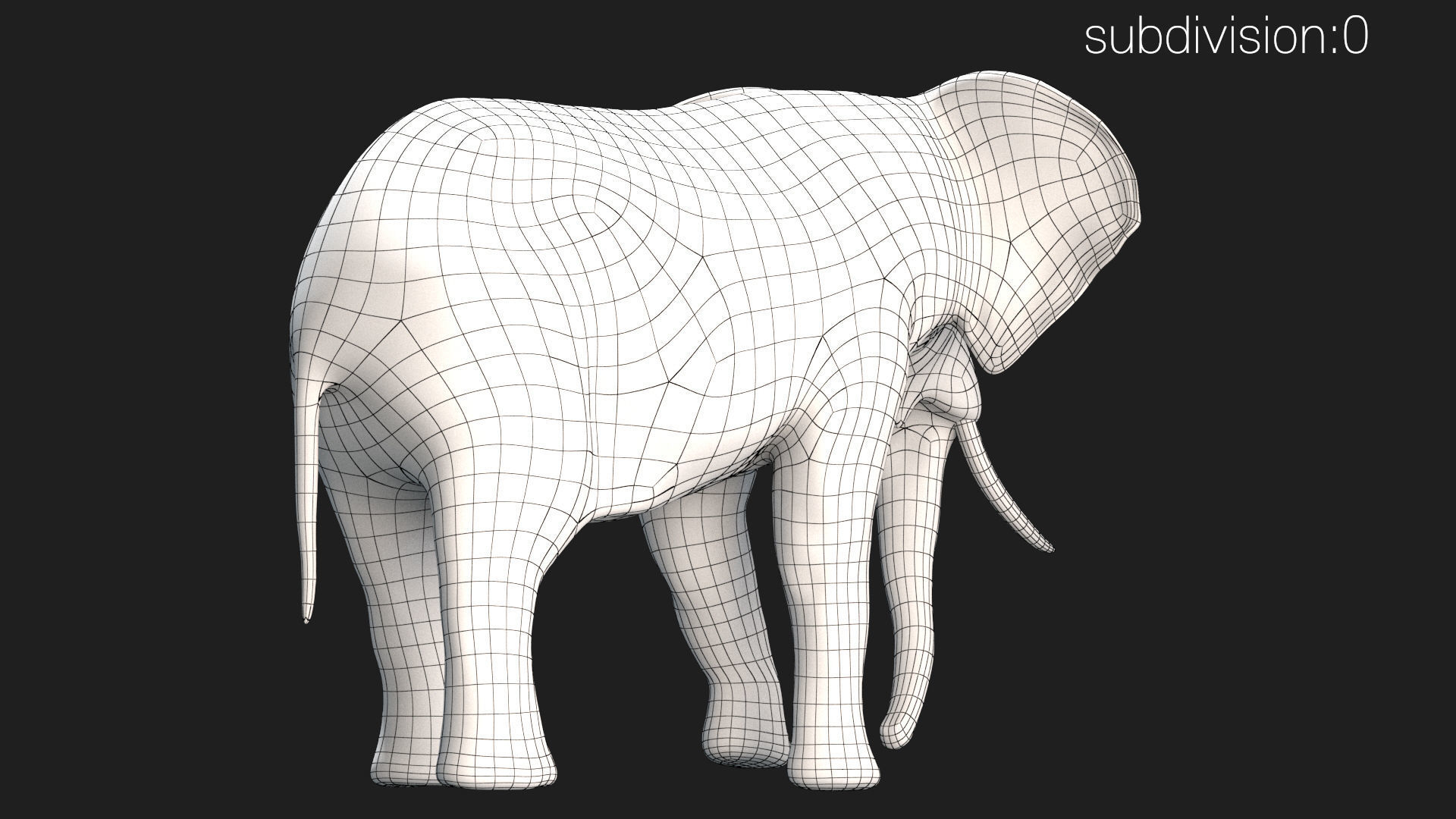 African Elephant Rigged model Low-poly 3D model_15