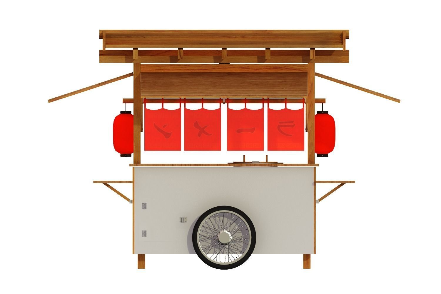 Ramen stall 3D model_4