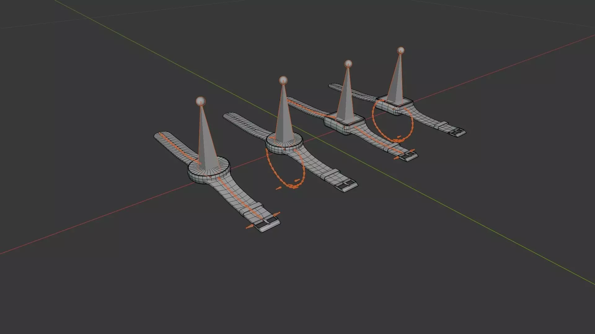 Smart Watches Low-poly 3D model_11