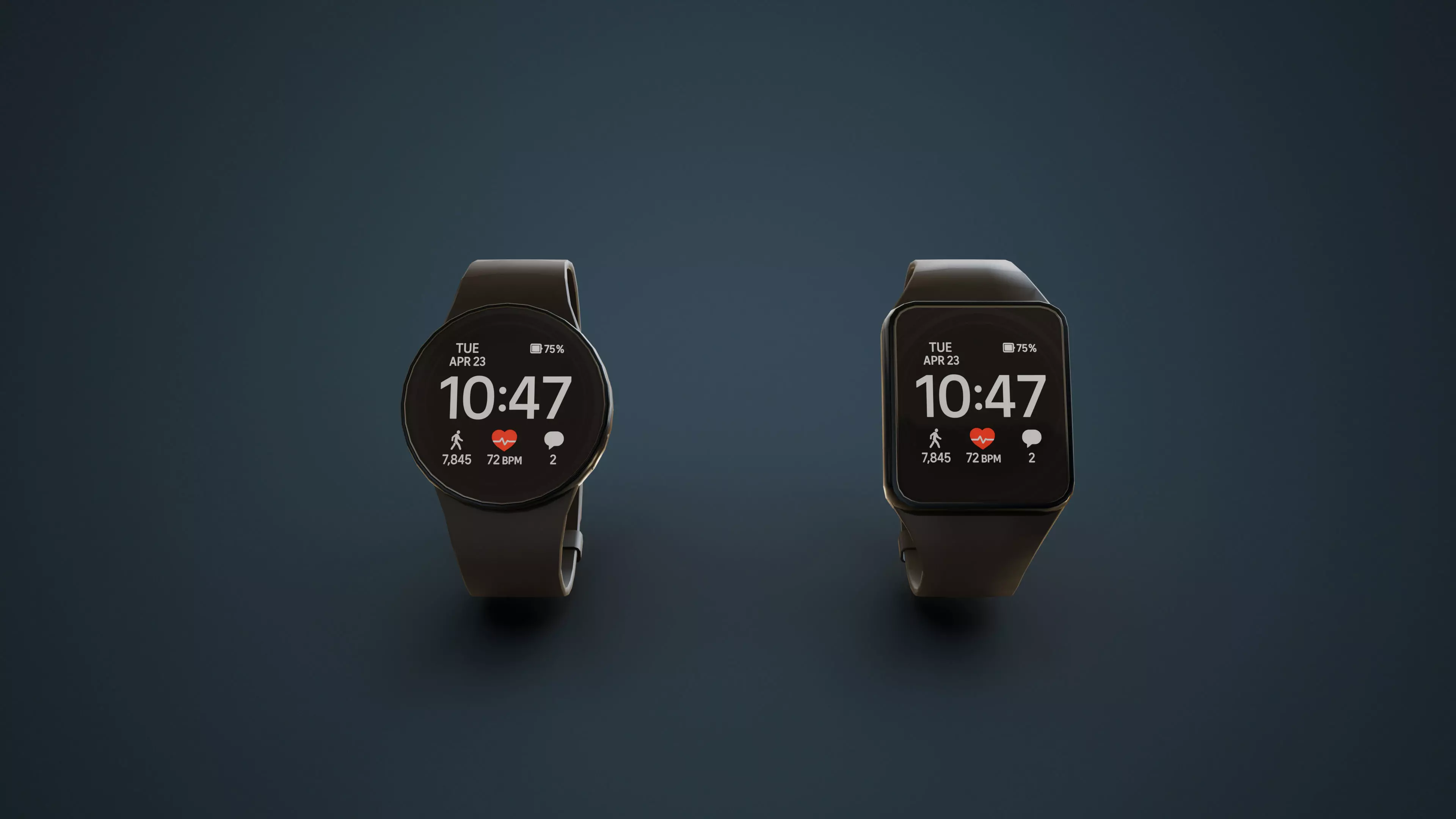 Smart Watches Low-poly 3D model_7