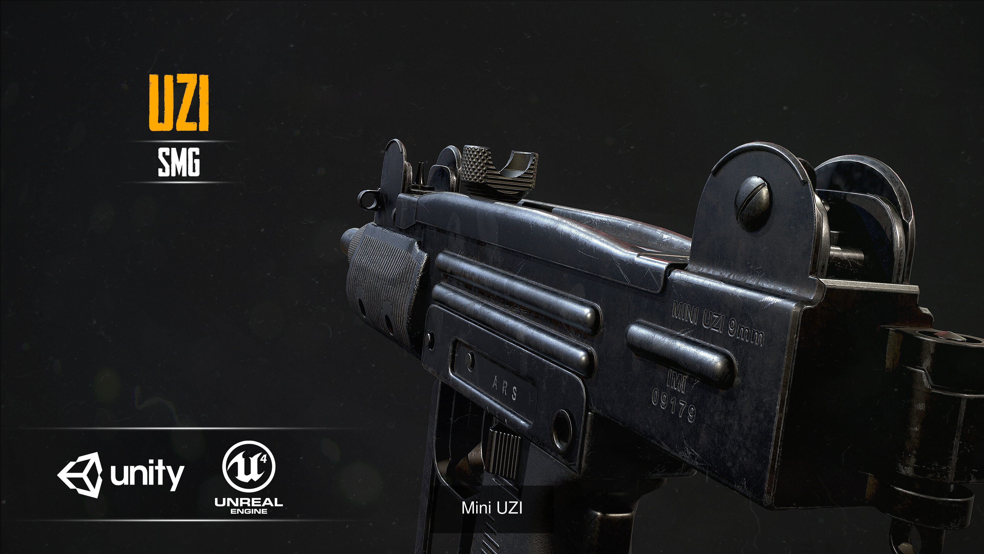 SUBMACHINE GUN 3D Model Collection_6