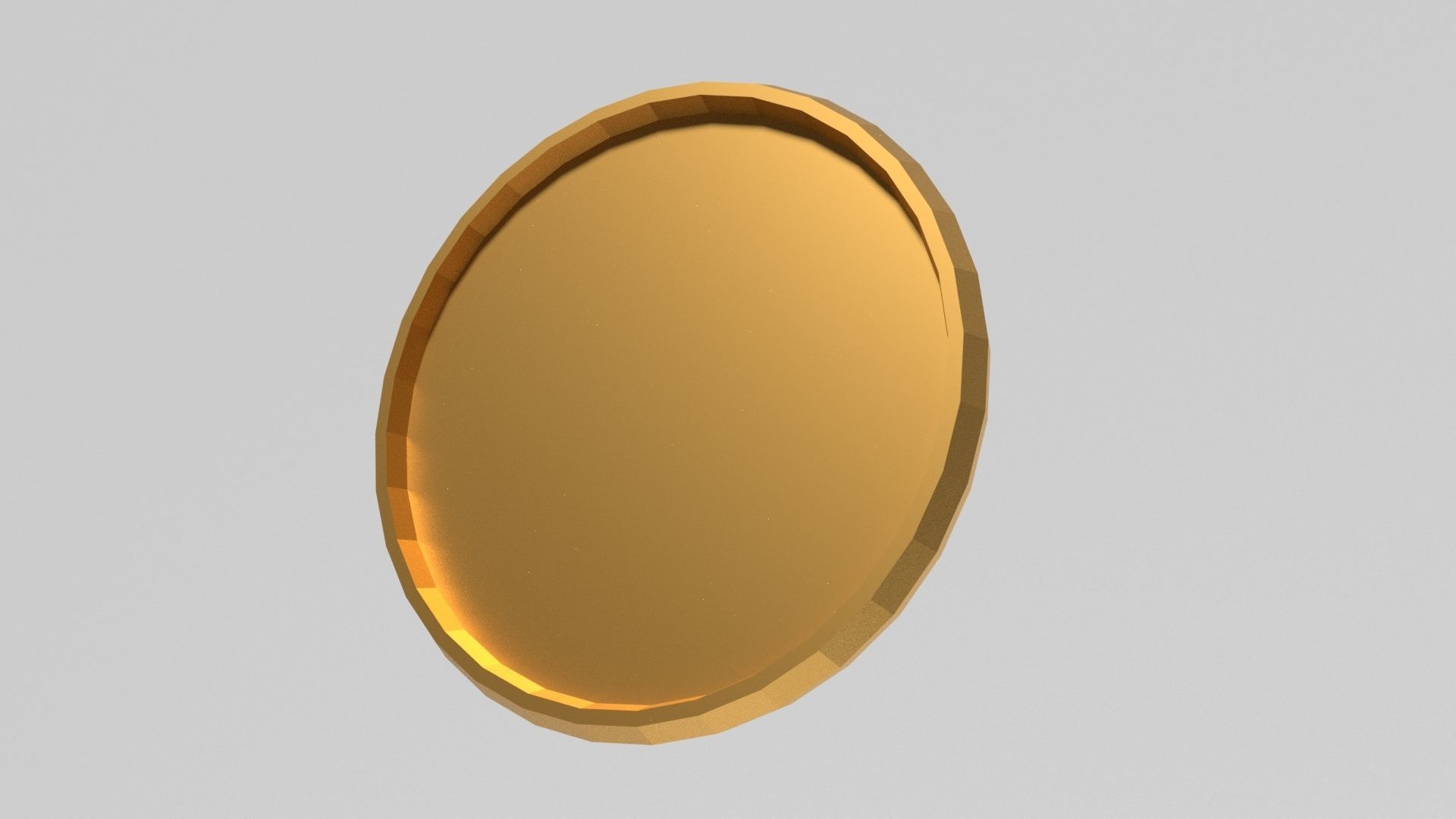 Gold Coin 3D Model Low Poly Free low-poly 3D model_7