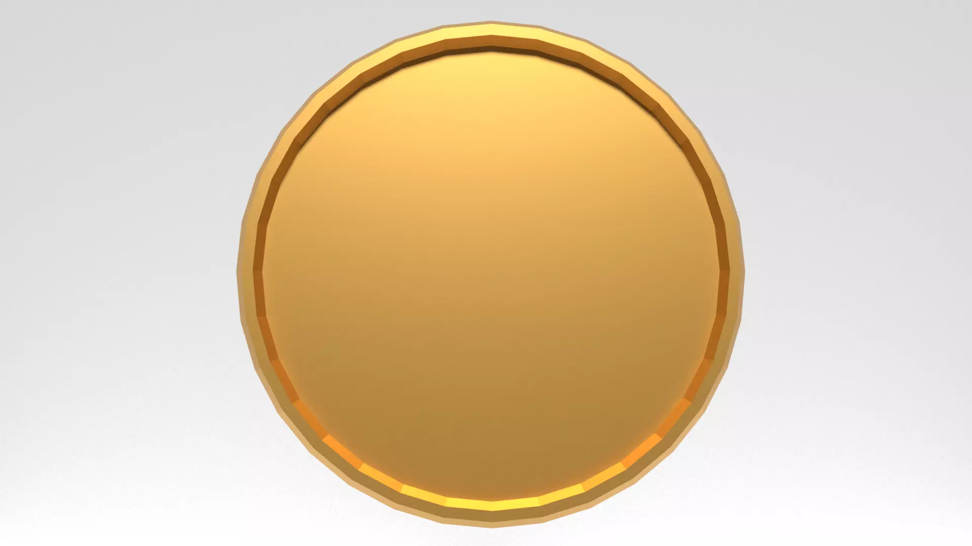 Gold Coin 3D Model Low Poly Free low-poly 3D model_0
