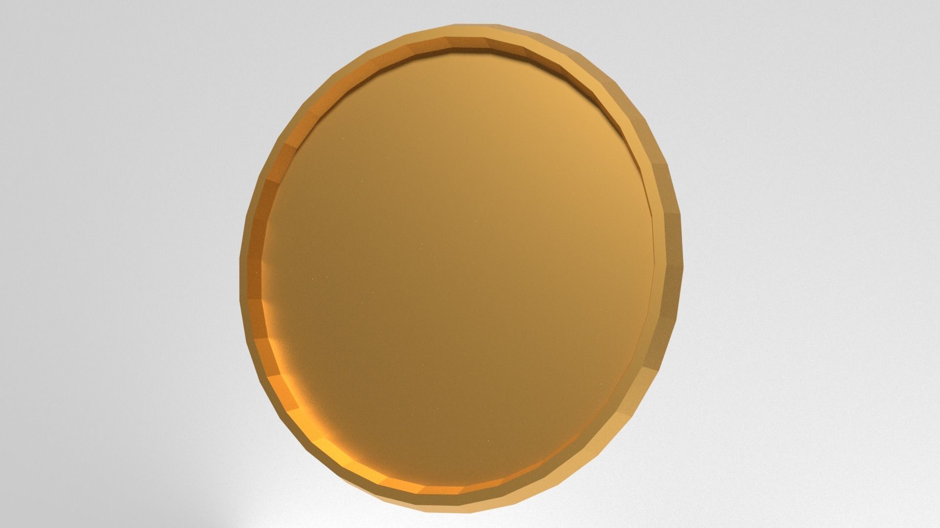 Gold Coin 3D Model Low Poly Free low-poly 3D model_1