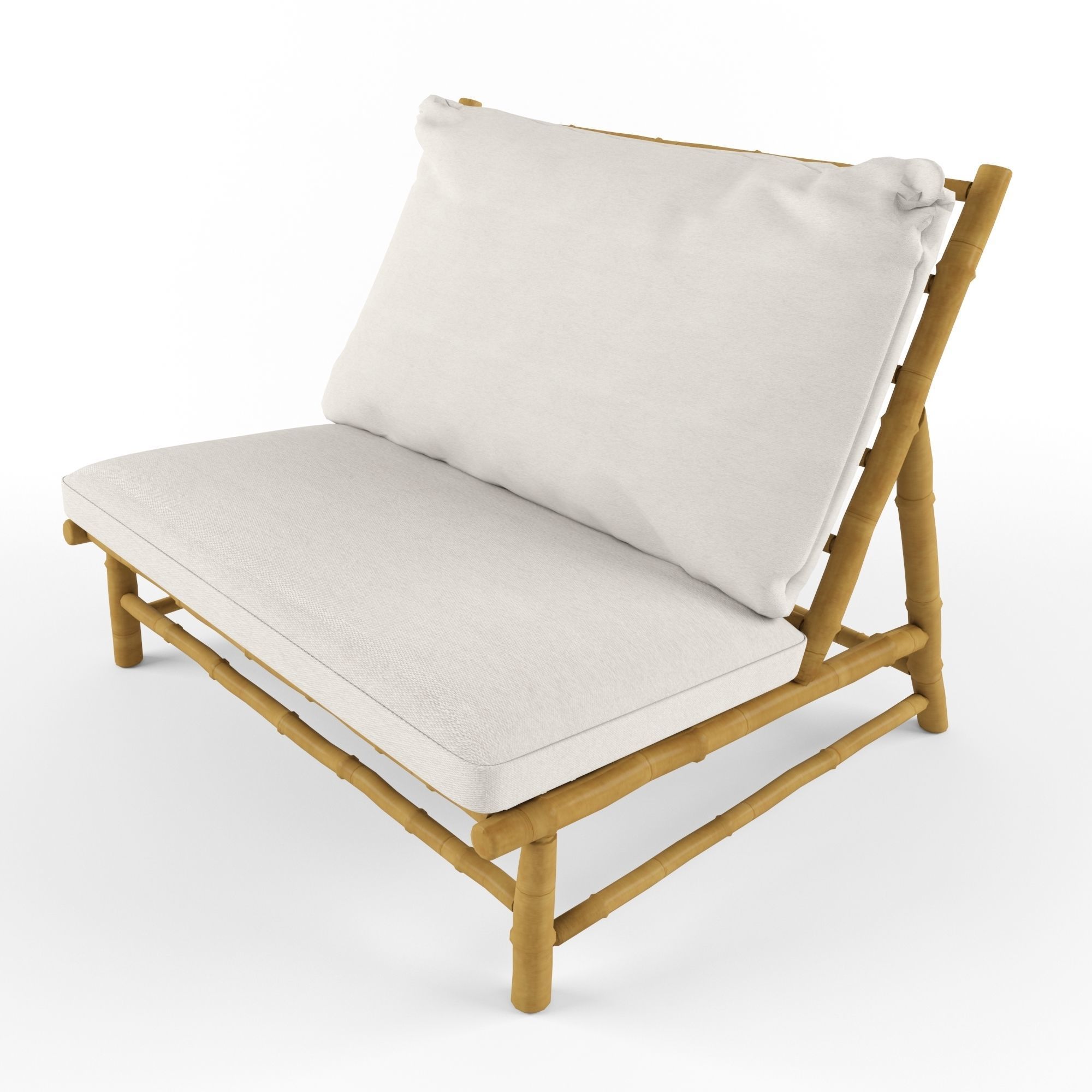 TineKhome Tre lounge chair with cushion 3D model_2