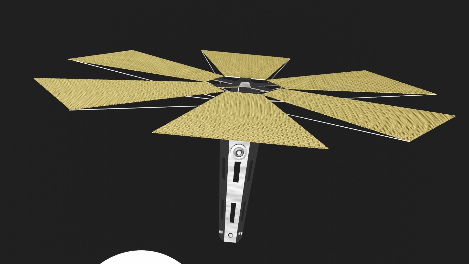 Solar Sail Spaceship Low-poly 3D model_4