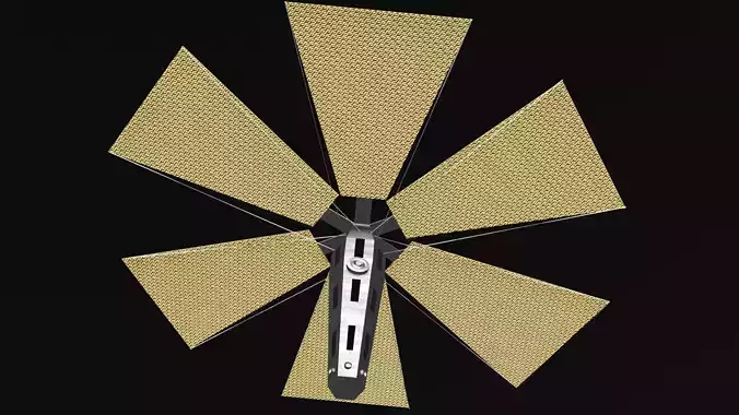 Solar Sail Spaceship Low-poly 3D model