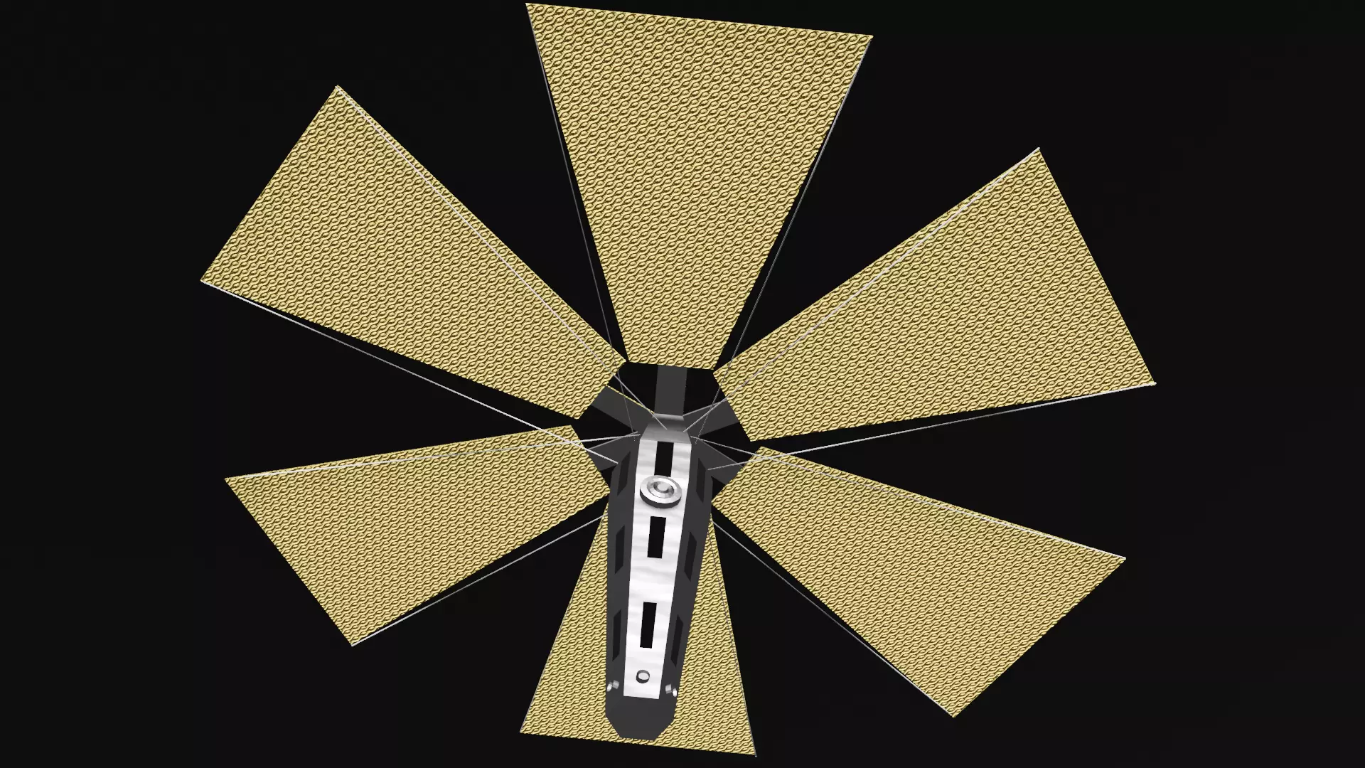 Solar Sail Spaceship Low-poly 3D model_0