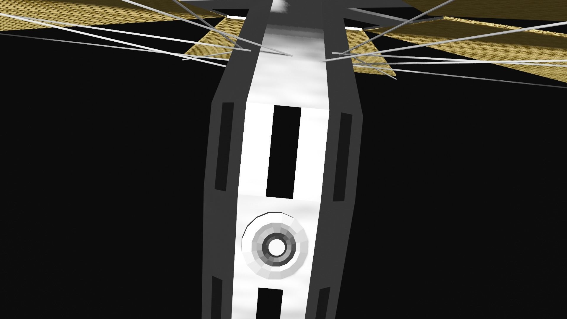 Solar Sail Spaceship Low-poly 3D model_2