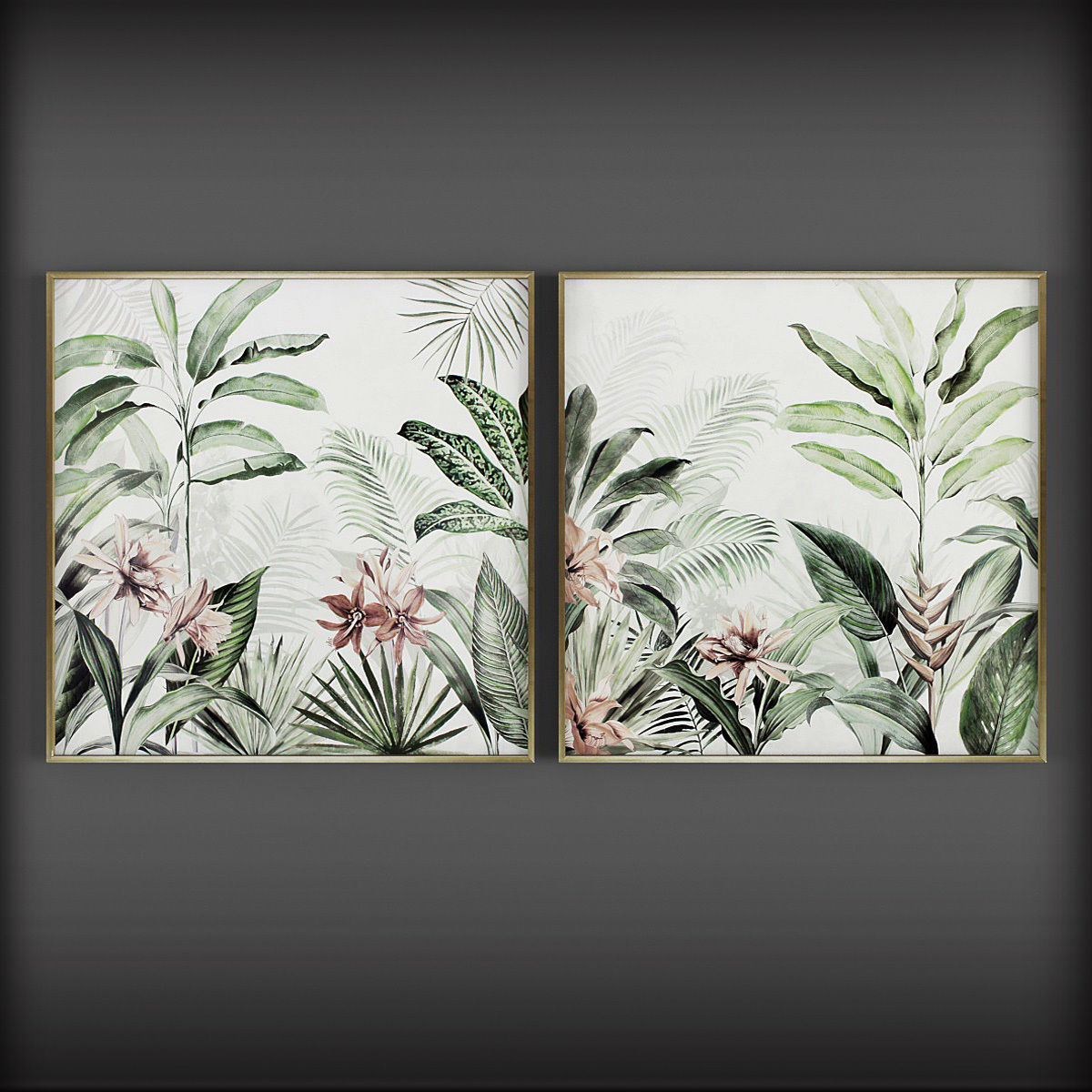  Picture Frames Low-poly 3D model_2