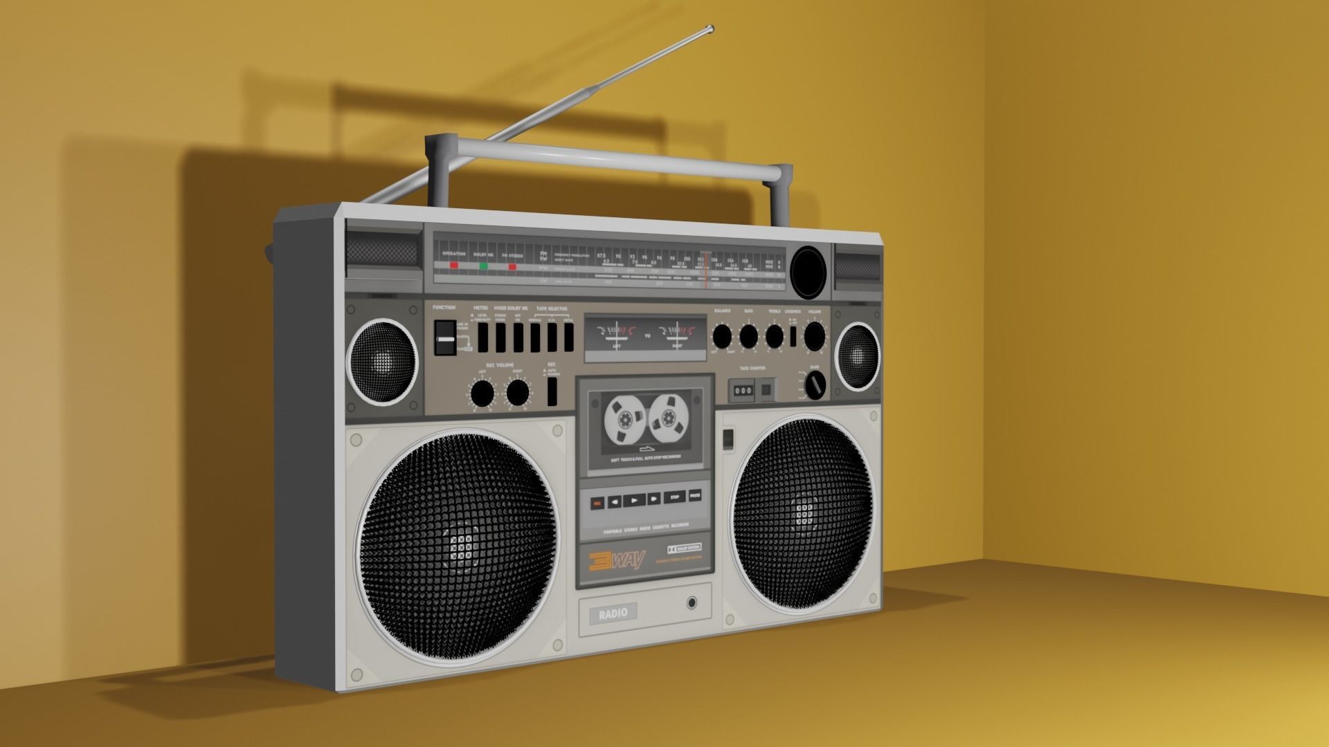 Transistor boombox 3D model_2