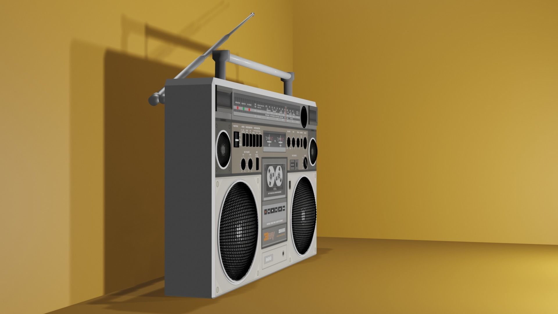 Transistor boombox 3D model_1