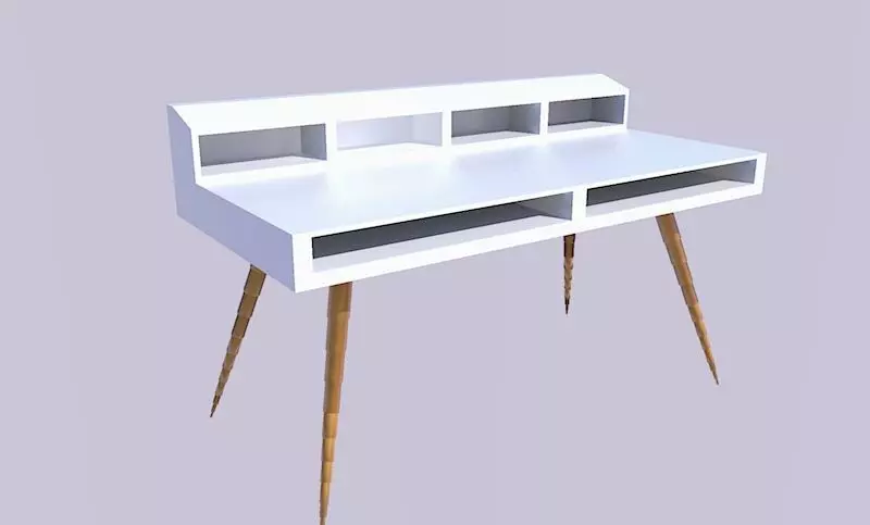 Study Table Free 3D model_0