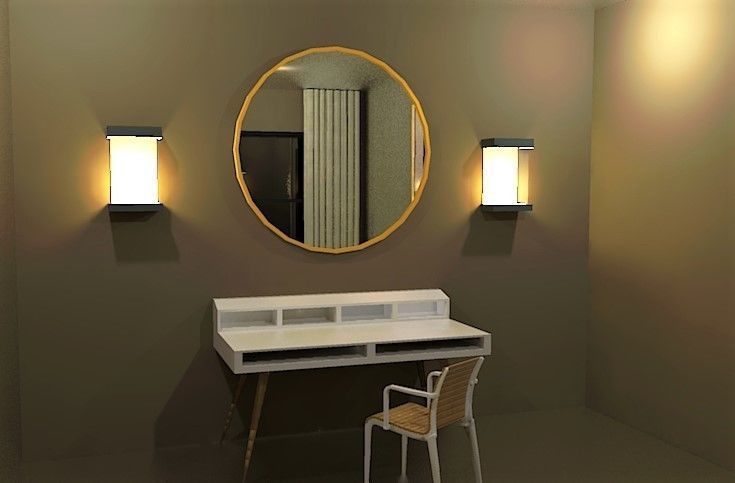 Study Table Free 3D model_2