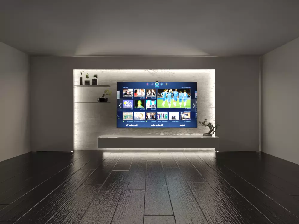 tv wall unit 3D model_0