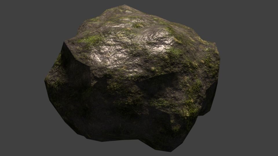 HD Rocks with Textures Free 3D model_3