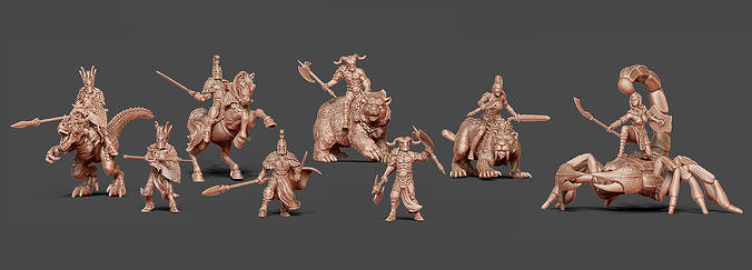 Beast Riders Bundle - 32-35 mm scale  3D print model
