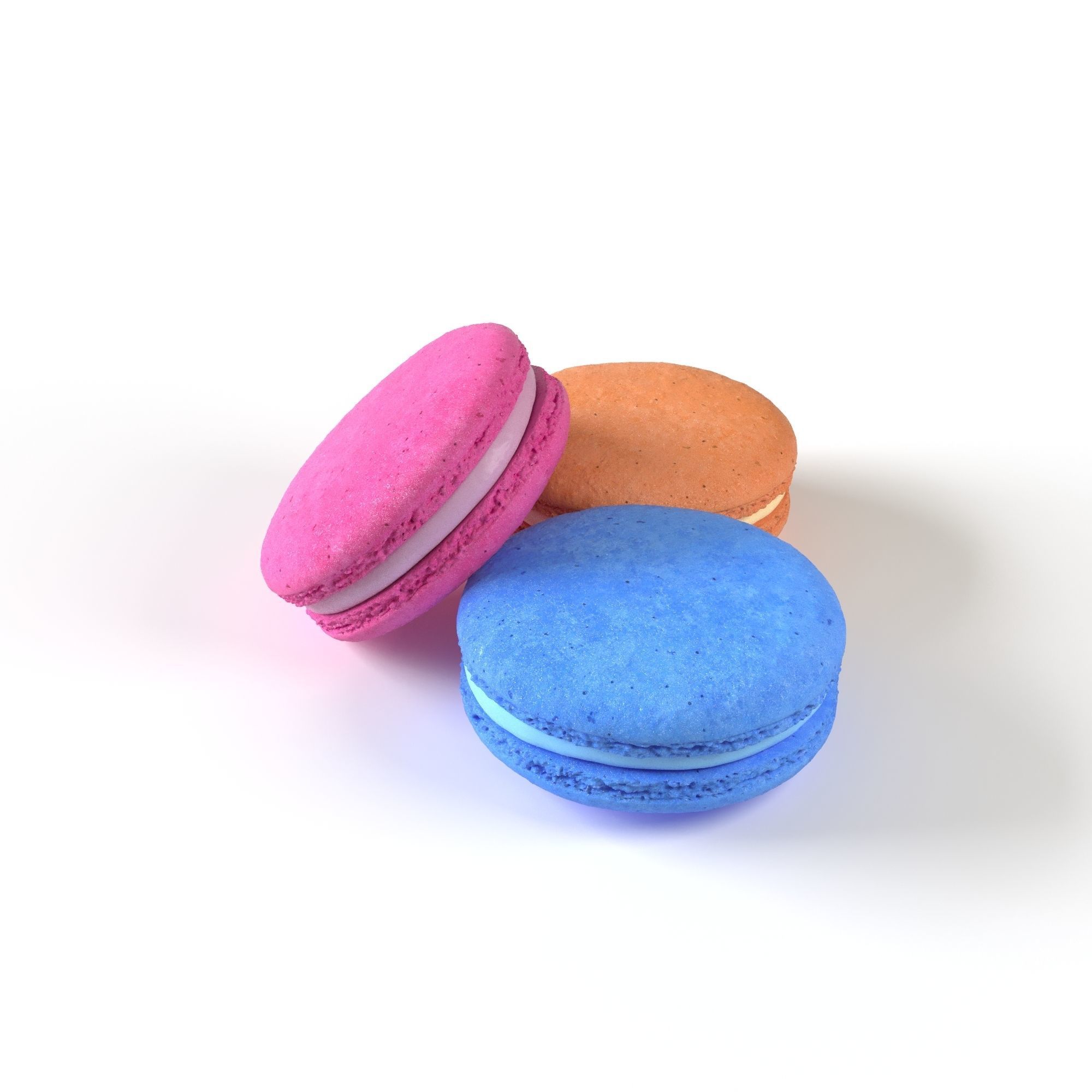 Macarons  3D model_3