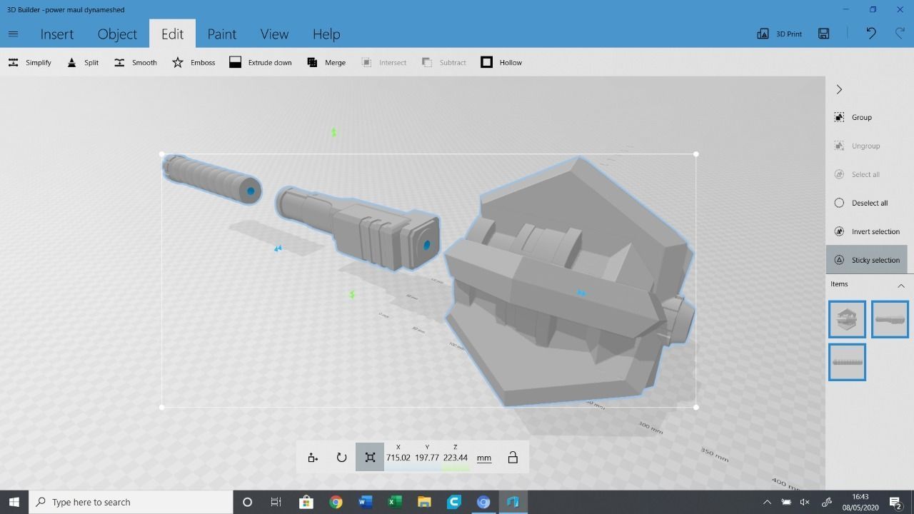 40k Power Maul 3D print model_4