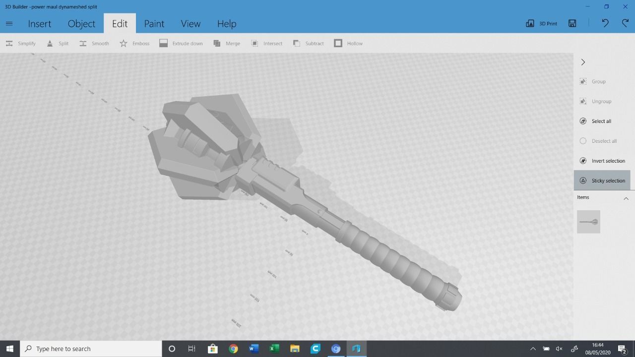 40k Power Maul 3D print model_3