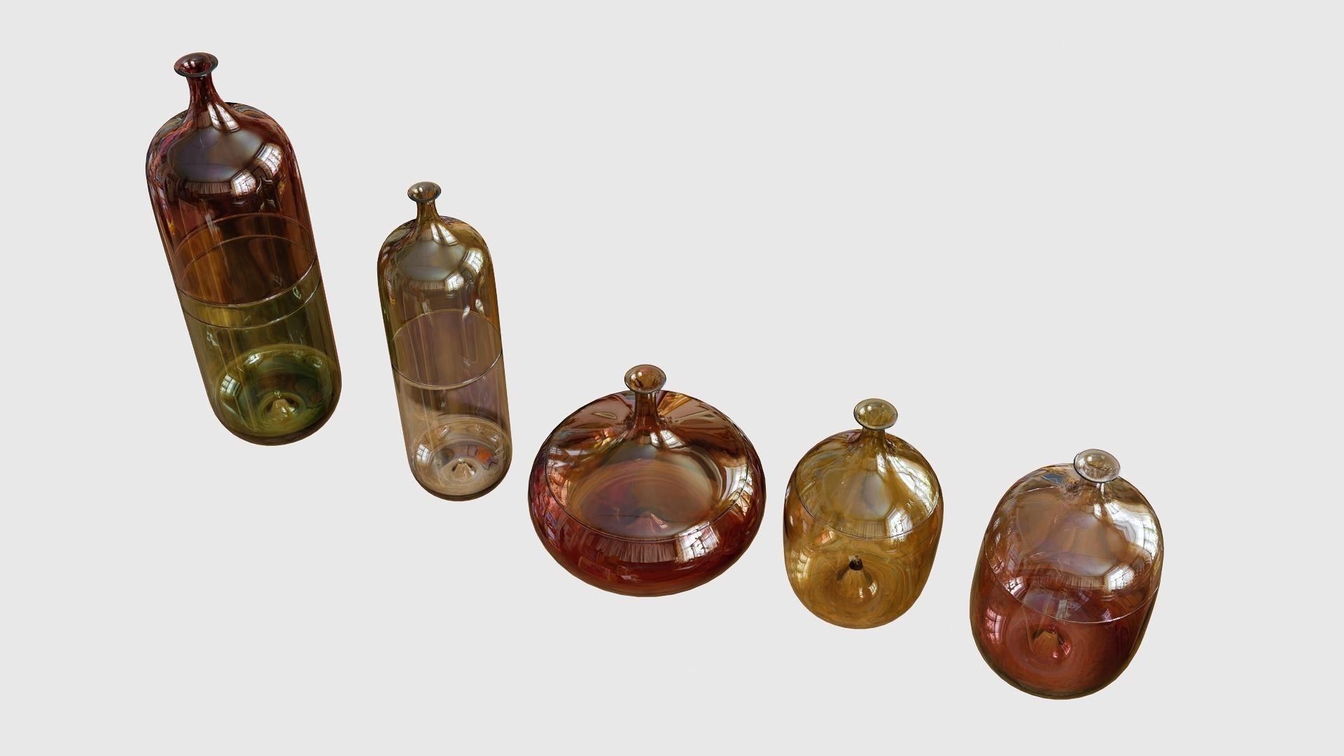 Decorative Vase Set 1 3D model_2