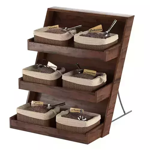 Bag of coffee beans in a box 3D model