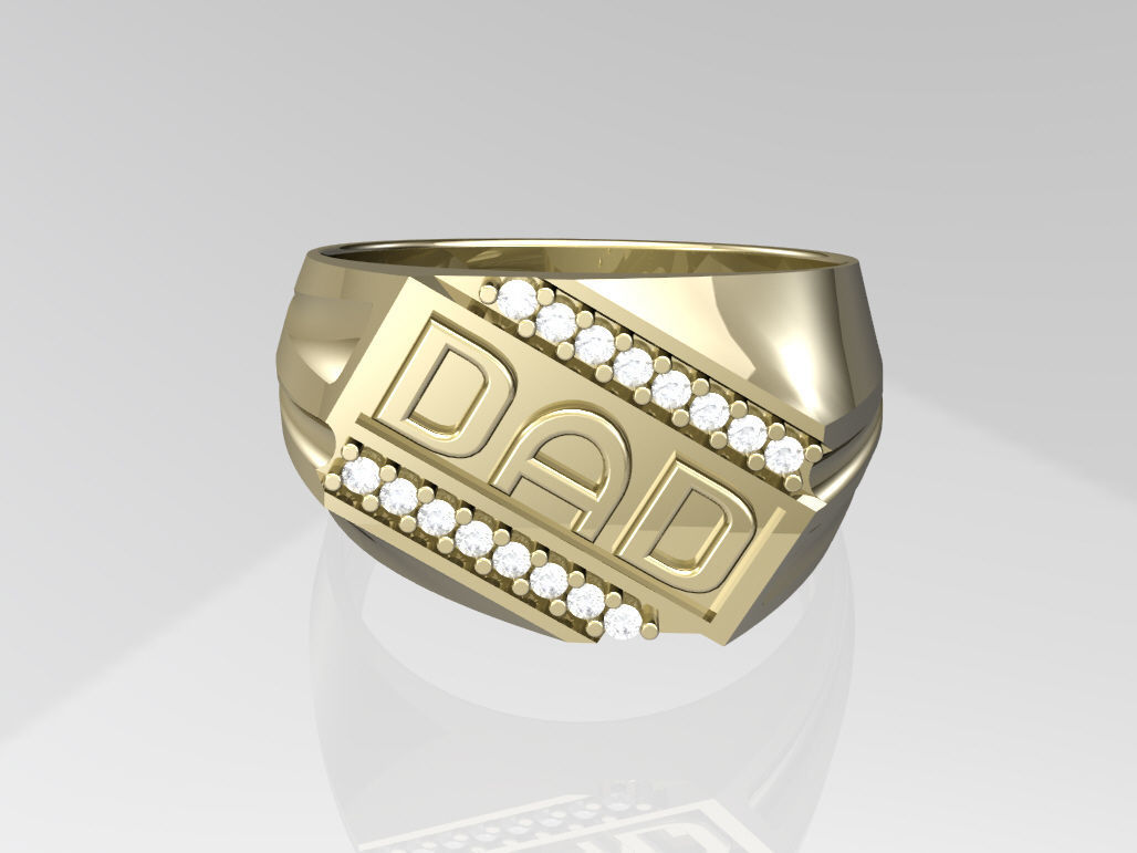 DAD ring 2 3D print model_5