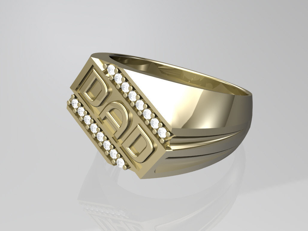 DAD ring 2 3D print model_4