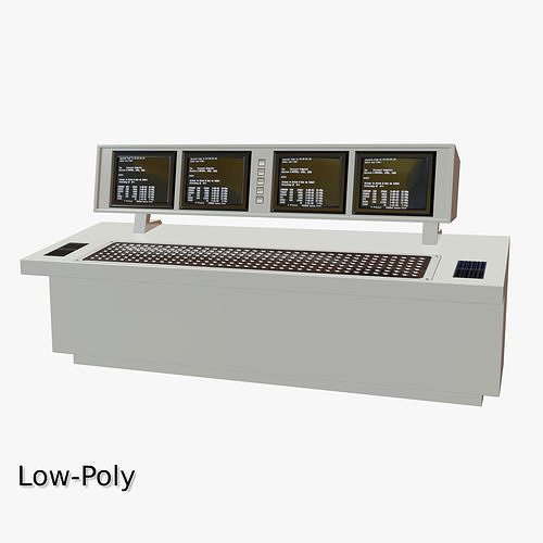 Retro Computer 18 Low-poly 3D model