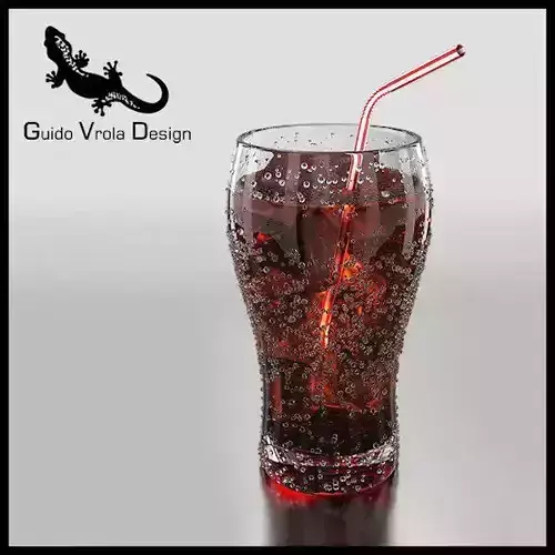 Fresh cola glass 3D model