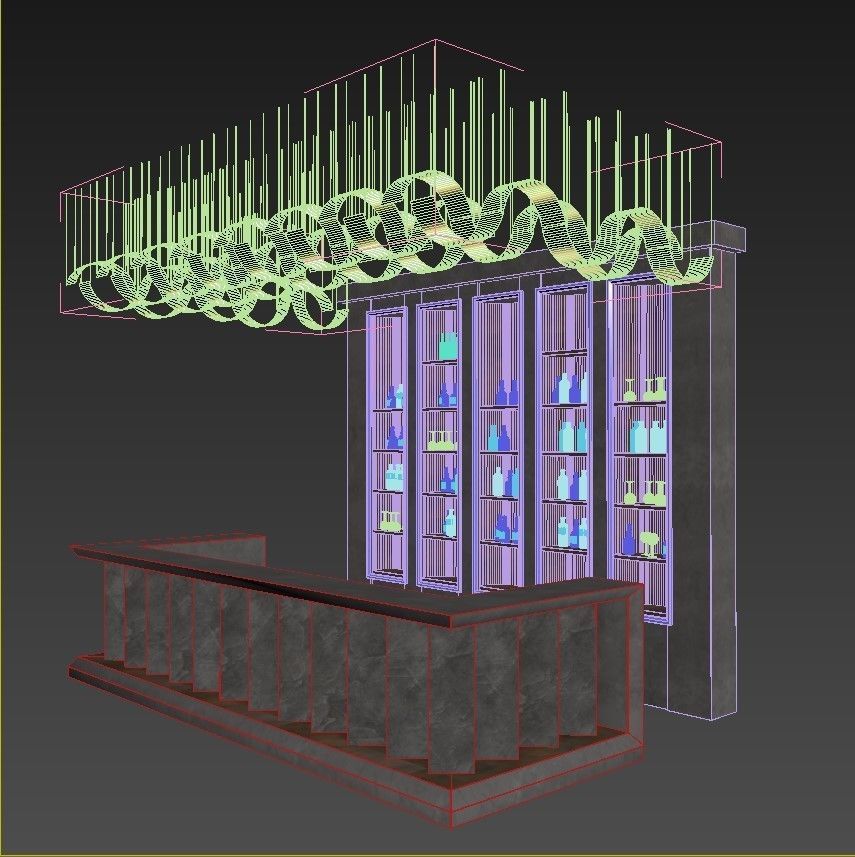 Loft  bar 3D model_7