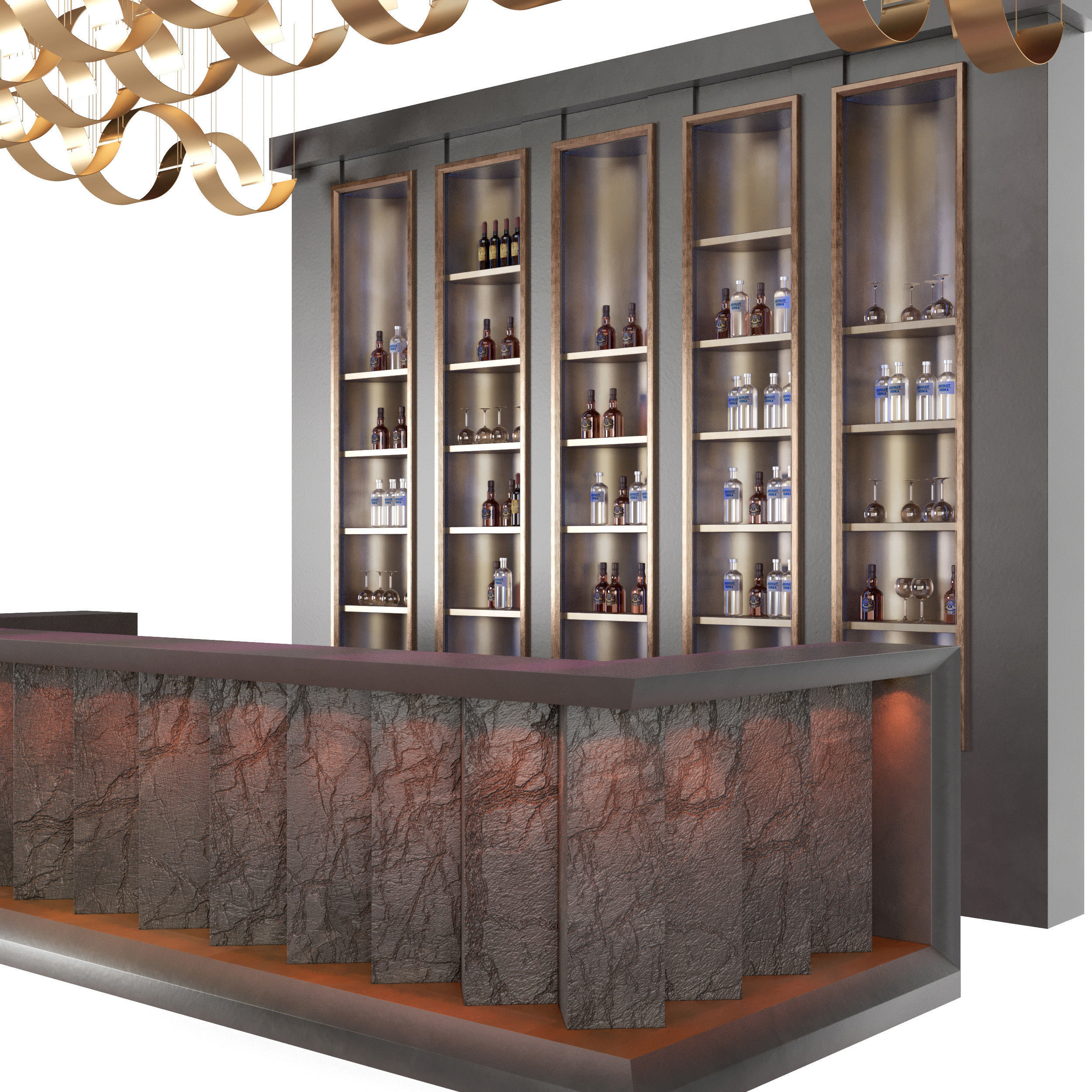 Loft  bar 3D model_2
