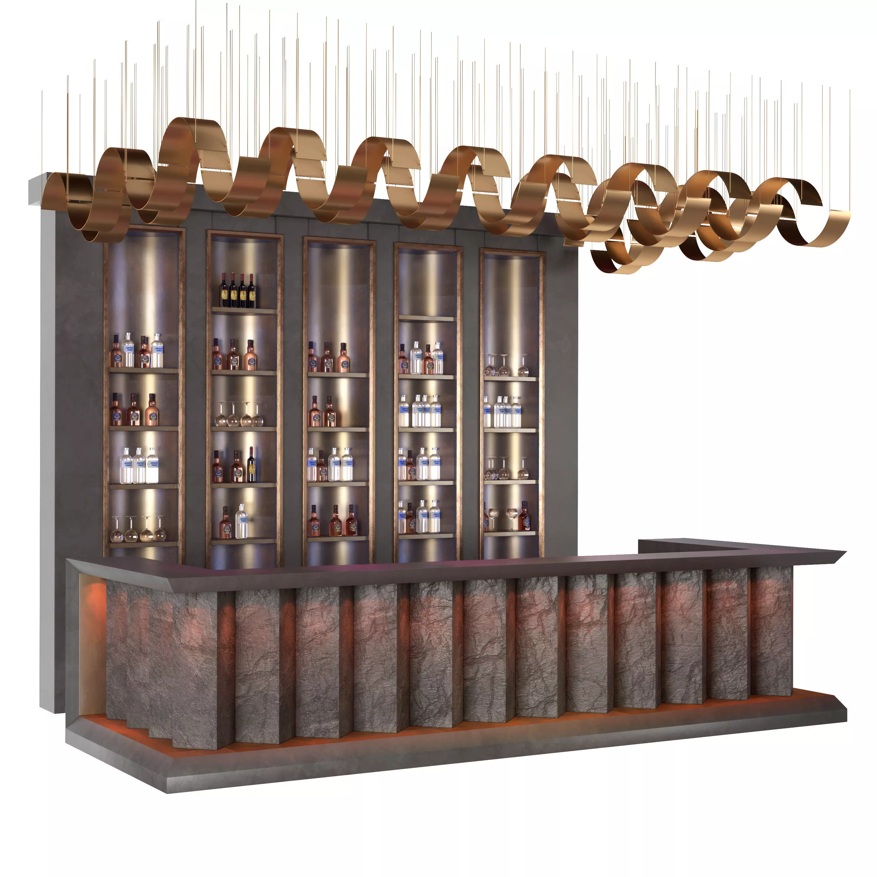 Loft  bar 3D model_0