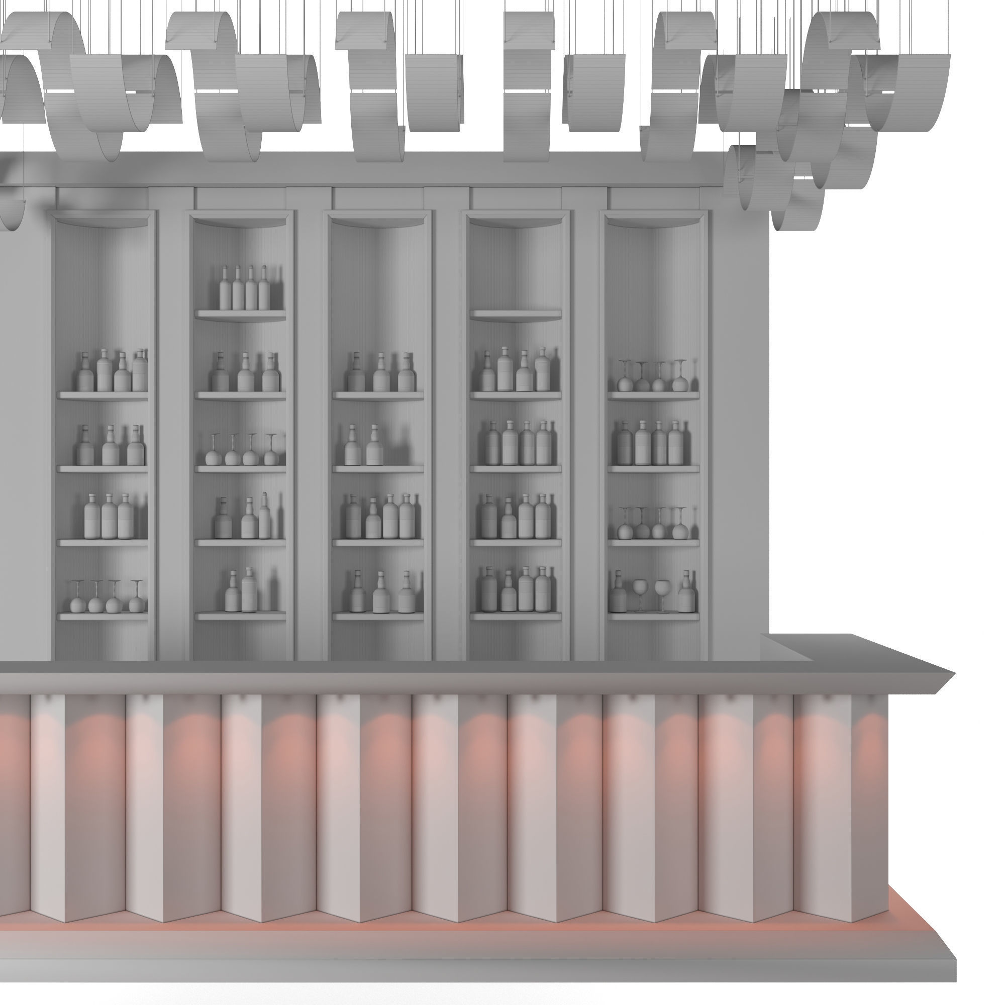 Loft  bar 3D model_5