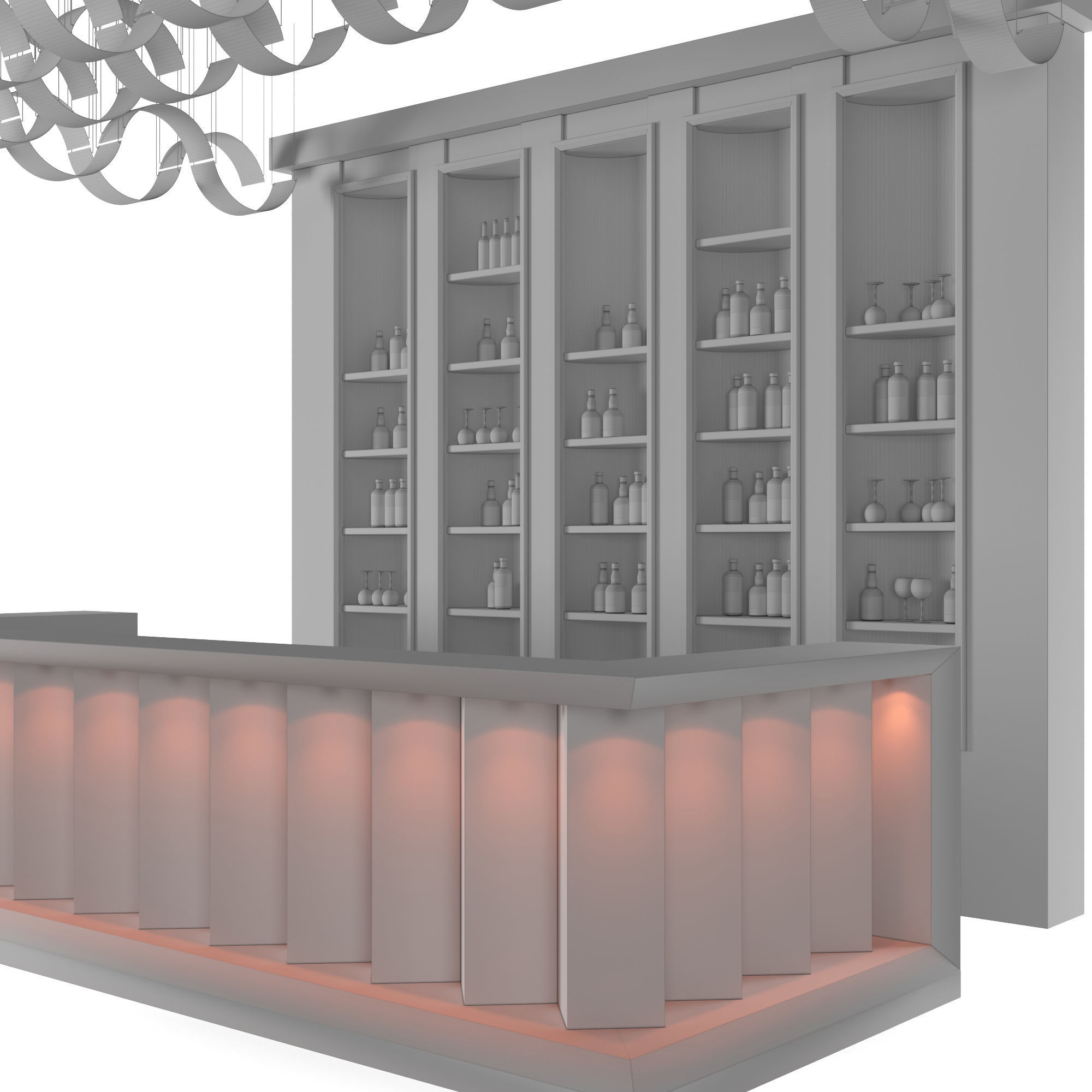 Loft  bar 3D model_4