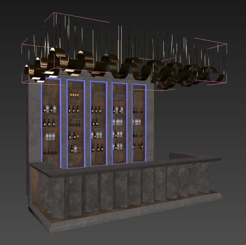 Loft  bar 3D model_6