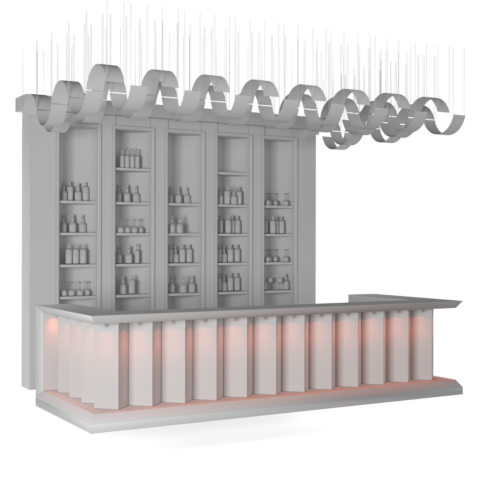 Loft  bar 3D model_3