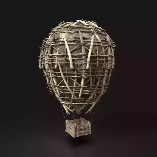 AAA NEXTGEN Medieval War Balloon Airship Primal Wooden Machine