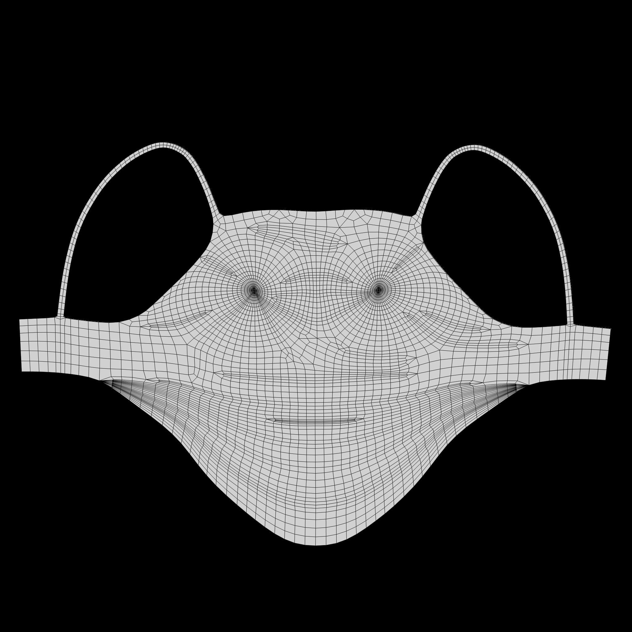 female elegant top  3D model_2