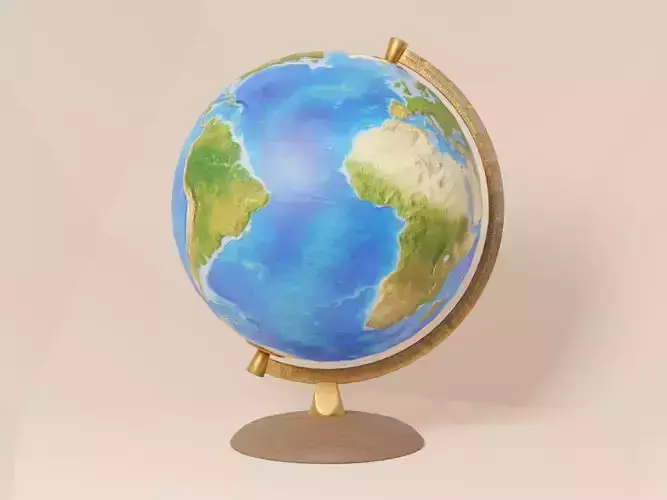 Physical political ancient abstract globe