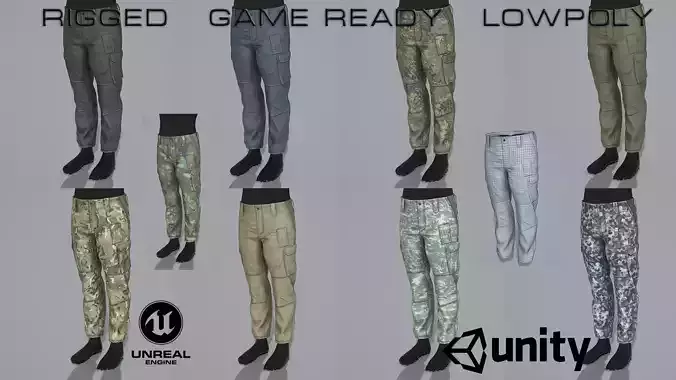 ABR Pro pants Low-poly 3D model