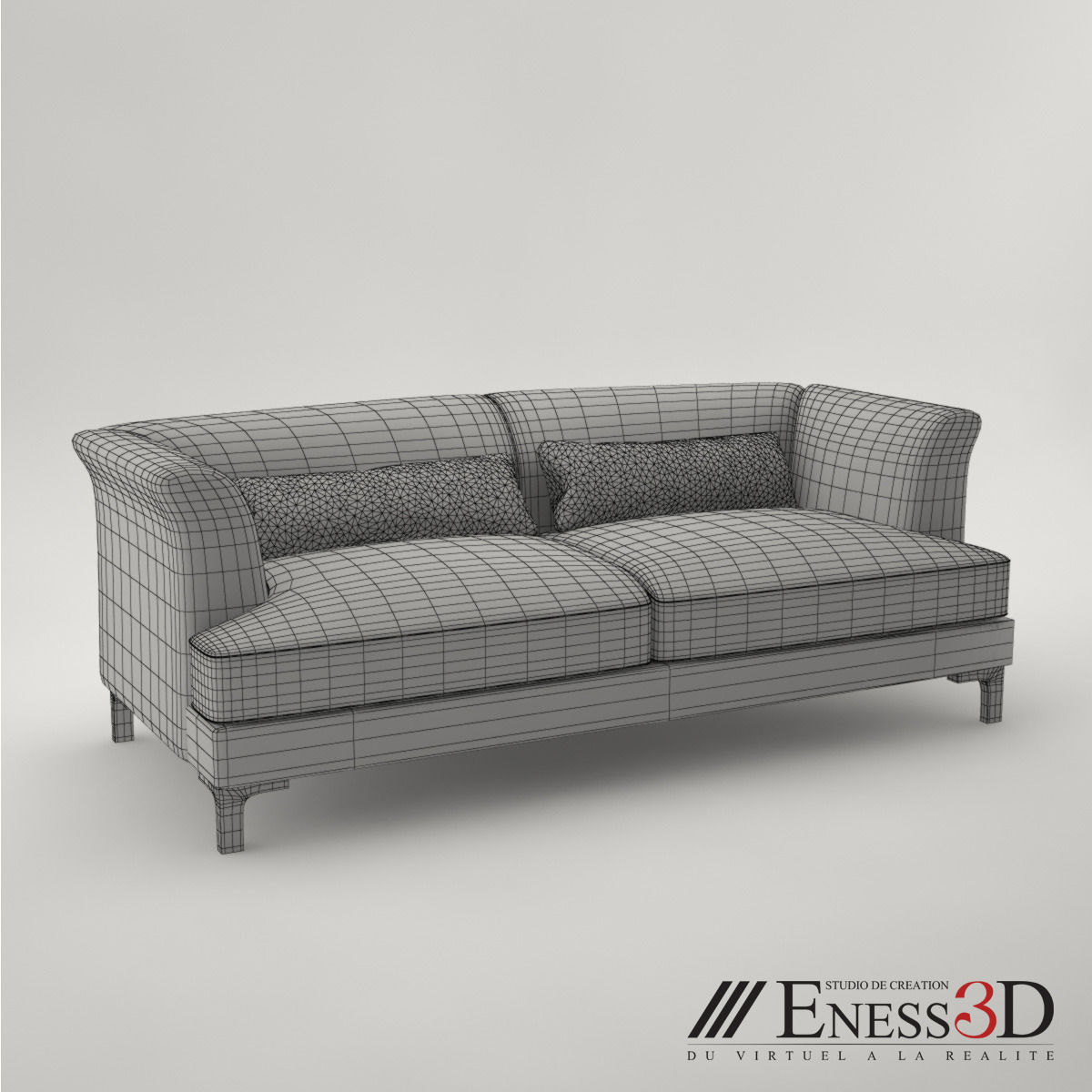 Pro - Hugues Chevalier Sofa Vendome 3D model_4