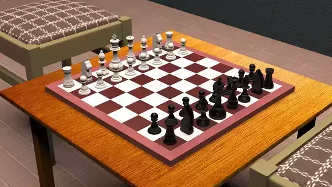 The Chess board  3D model