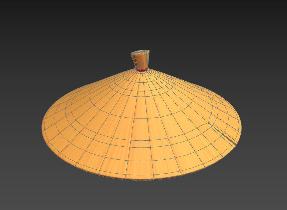 Chinese Conical Hat 3D model_16