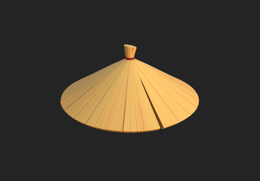 Chinese Conical Hat 3D model_6