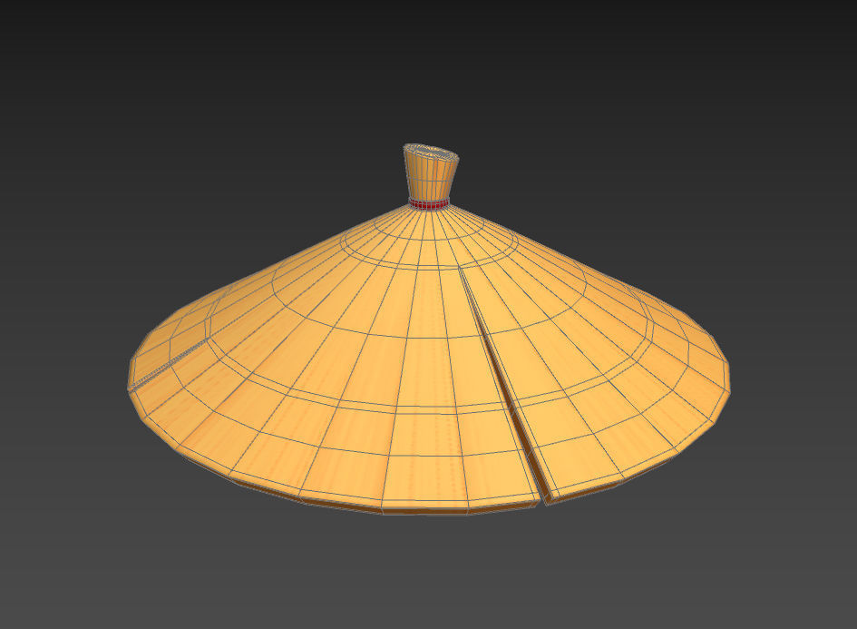 Chinese Conical Hat 3D model_14