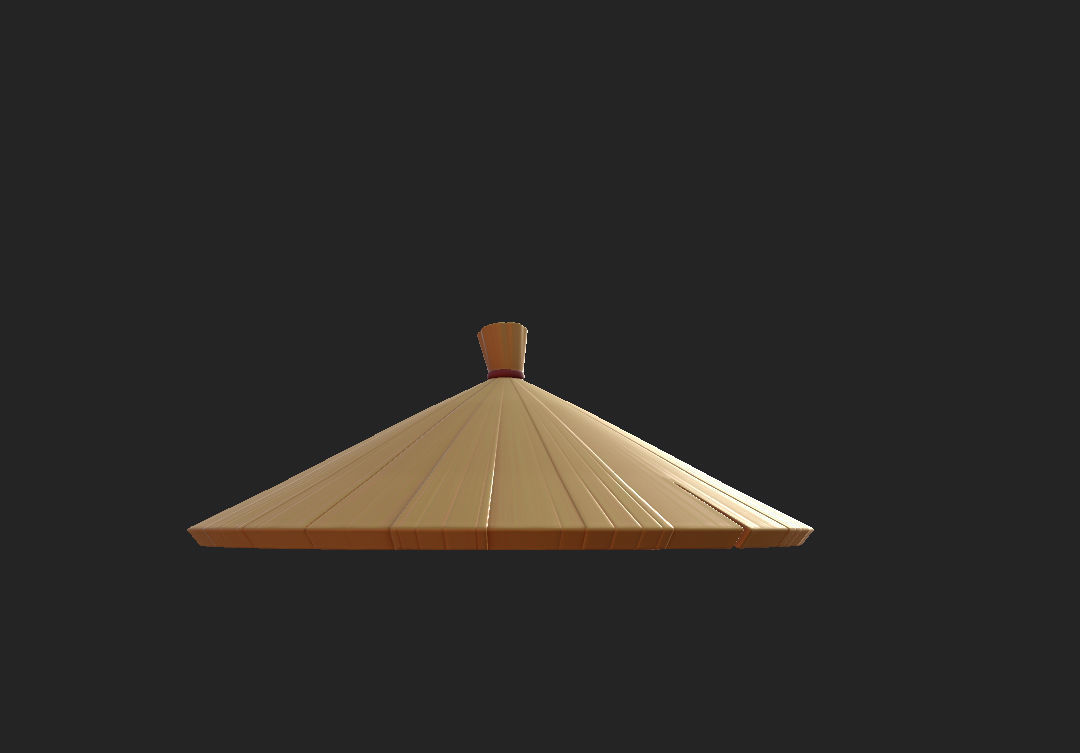 Chinese Conical Hat 3D model_11